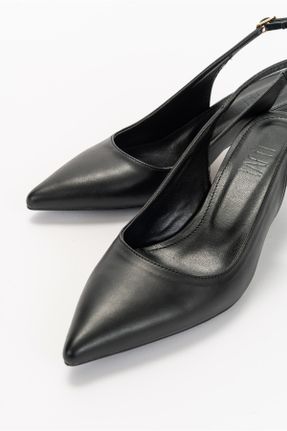 کفش پاشنه بلند کلاسیک مشکی زنانه چرم مصنوعی پاشنه نازک پاشنه متوسط ( 5 - 9 cm ) کد 641066033