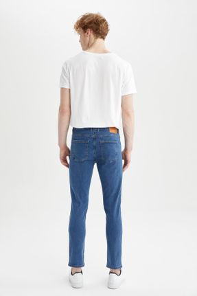 شلوار جین آبی مردانه پاچه لوله ای اسلیم کد 145181459