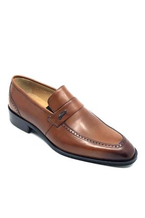 کفش کلاسیک قهوه ای مردانه چرم طبیعی کد 32068494