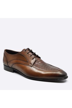 کفش کلاسیک قهوه ای مردانه چرم طبیعی کد 467447366