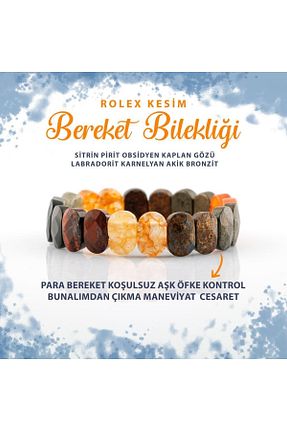 دستبند جواهر رنگی زنانه سنگ طبیعی Deniz Doğal Taş - کد 642619355
