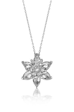 گردنبند نقره سفید زنانه 925 عیار LOTUS JW - کد 642659438