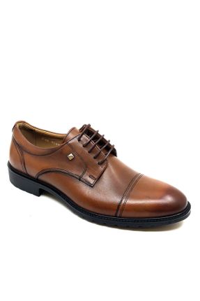کفش کلاسیک قهوه ای مردانه چرم طبیعی کد 32068452