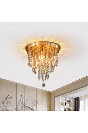 لوستر طلائی فلزی LİVORA LIGHTING - کد 642204498