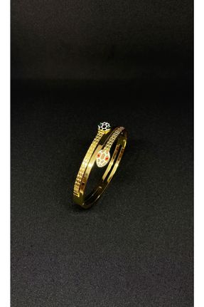 دستبند استیل طلائی استیل ضد زنگ کد 641345942