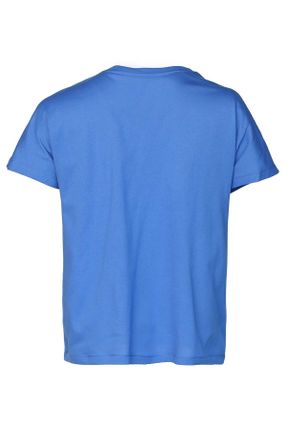 تی شرت آبی زنانه رگولار یقه گرد کد 642390563