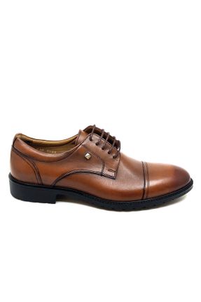 کفش کلاسیک قهوه ای مردانه چرم طبیعی کد 32068452