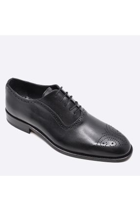 کفش کلاسیک مشکی مردانه چرم طبیعی کد 384332789