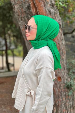 شال سبز زنانه پنبه ای VALORSCARF - کد 642627733