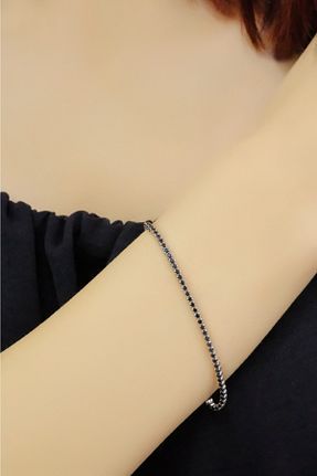 دستبند طلا سفید زنانه 14 عیار aytekgold - کد 643583755