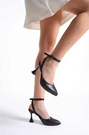 کفش پاشنه بلند کلاسیک مشکی زنانه پاشنه متوسط ( 5 - 9 cm ) پاشنه نازک کد 643725499