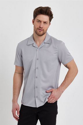 پیراهن طوسی مردانه اسلیم فیت DOAYS - کد 242876054