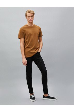 شلوار جین مشکی مردانه پاچه لوله تفنگی Koton - کد 85593586