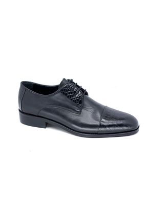 کفش اسپادریل مشکی مردانه چرم خالص TRENDYSHOES - کد 93753848