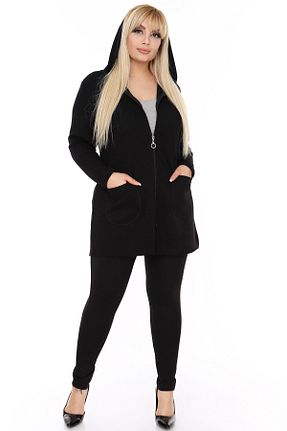 سوئیشرت سایز بزرگ مشکی زنانه سایز بزرگ modayız - کد 4741895