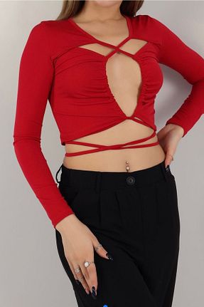 بلوز قرمز زنانه ساده JOAQUIM - کد 645494659