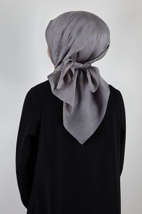 روسری طوسی پلی استر Vissona - کد 645627472