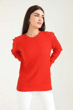 پلیور نارنجی زنانه ساده ModaPlaza - کد 645165501
