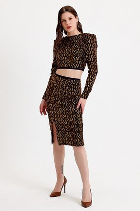 بلوز طلائی زنانه چاپی JAHR MARC - کد 462949816
