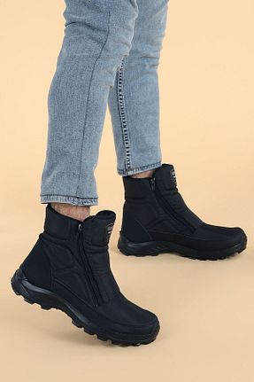 بوت برفی مشکی مردانه چرم خالص Scooter - کد 645998188
