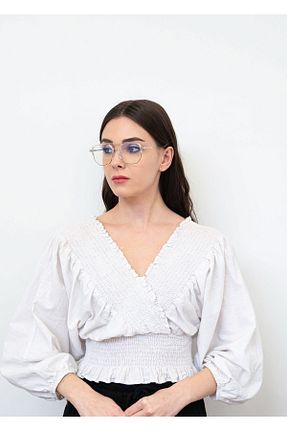 عینک محافظ نور آبی سفید زنانه UV400 Eyemood - کد 646058792
