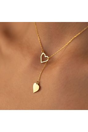 گردنبند نقره طلائی زنانه 925 عیار Dkmn Silver - کد 646116229