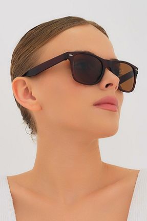 عینک آفتابی قهوه ای زنانه UV400 Nilu Moda - کد 94776616