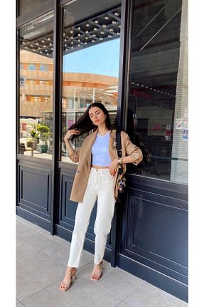 شلوار جین نباتی زنانه پاچه لوله تفنگی HAZELANNA - کد 635117650