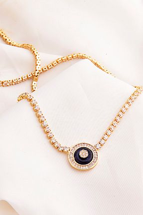 گردنبند استیل ( فولاد ) طلائی زنانه استیل ضد زنگ EUROMODA - کد 646789690
