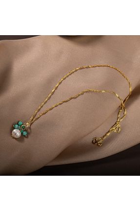 گردنبند مروارید سفید مروارید آب شیرین OSMANLI DEĞERLİ TAŞ - کد 647239798