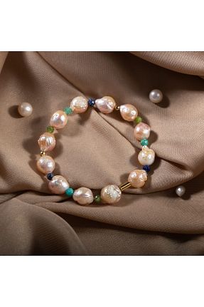 دستبند مروارید سفید مروارید آب شیرین OSMANLI DEĞERLİ TAŞ - کد 647265525