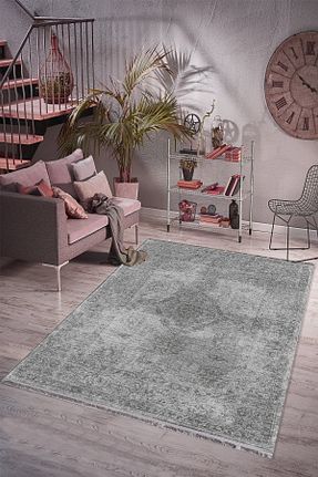 فرش طوسی قابل شستشو Rugs Modern Halı - کد 141320299