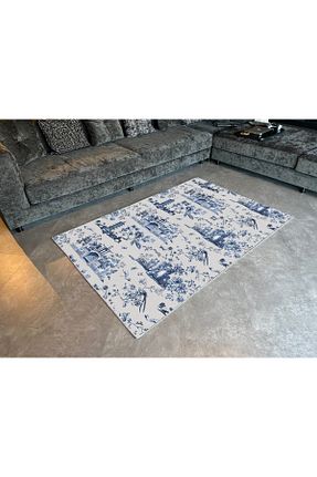 فرش آبی آنتی آلرژی Rugs Modern Halı - کد 450459571