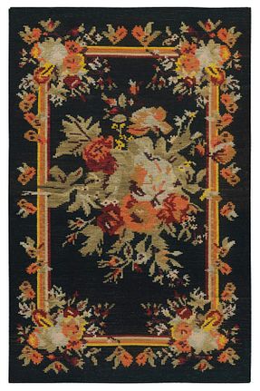 فرش مشکی قابل شستشو Rugs Modern Halı - کد 455455223