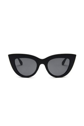 عینک آفتابی مشکی زنانه 55 UV400 پلاستیک گربه ای کد 40655120