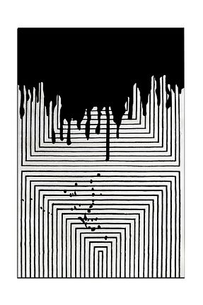 فرش مشکی قابل شستشو Rugs Modern Halı - کد 631659759