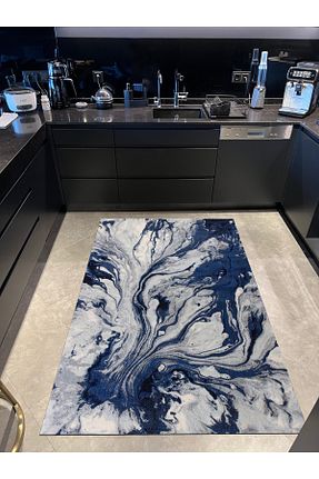 فرش سرمه ای قابل شستشو Rugs Modern Halı - کد 641211249