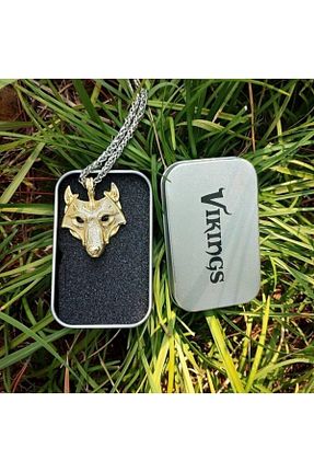 گردنبند استیل ( فولاد ) طلائی زنانه استیل ضد زنگ Viking - کد 107027528