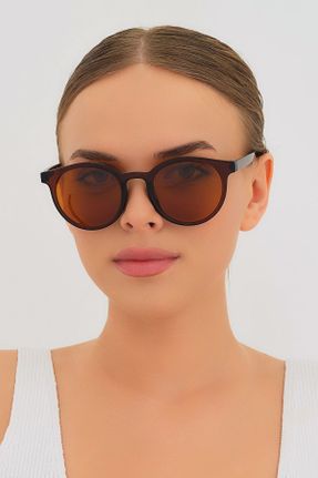 عینک آفتابی سرمه ای زنانه 50 UV400 استخوان مات بیضی کد 121829353