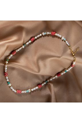گردنبند مروارید سفید مروارید آب شیرین OSMANLI DEĞERLİ TAŞ - کد 647242061