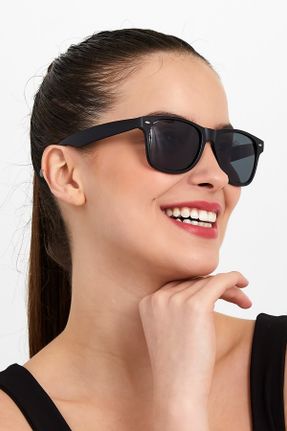 عینک آفتابی مشکی زنانه 58 UV400 استخوان سایه روشن هندسی کد 43137984