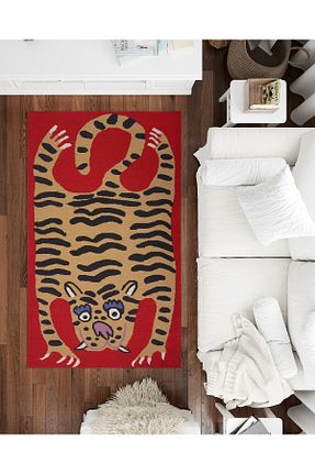 فرش قرمز قابل شستشو Rugs Modern Halı - کد 635883047