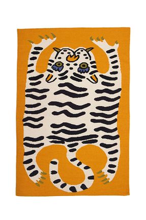 فرش نارنجی قابل شستشو Rugs Modern Halı - کد 635799819