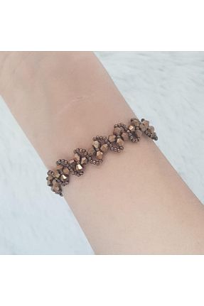 دستبند جواهر متالیک زنانه منجق Handmade By HLY - کد 647951078