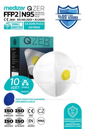 ماسک FFP و N95 سفید Medizer - کد 289381660