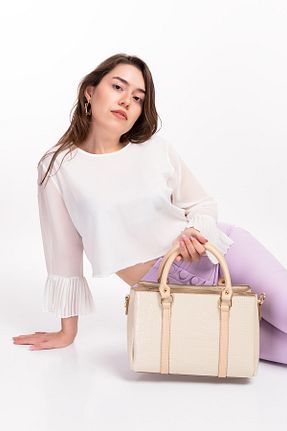 کیف دوشی بژ زنانه چرم مصنوعی Ponea - کد 450853925