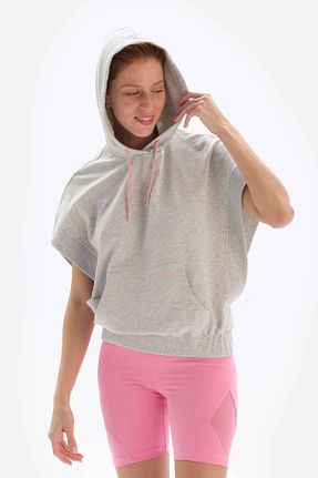 سوئیشرت اسپرت طوسی زنانه رگولار Dagi - کد 648860821