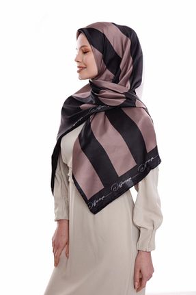 روسری قهوه ای پلی استر Differenza - کد 84511817