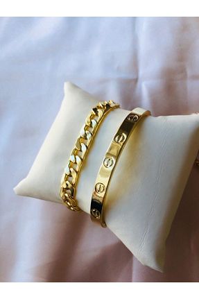 دستبند جواهر طلائی زنانه روکش طلا KOBA - کد 85595081