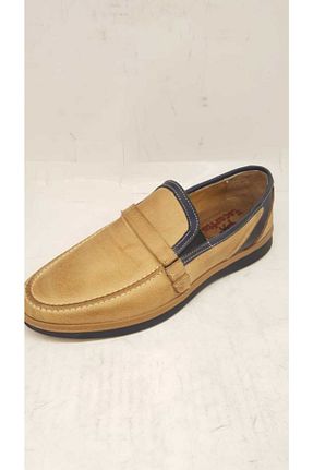 کفش لوفر بژ مردانه چرم خالص escarita - کد 92594162